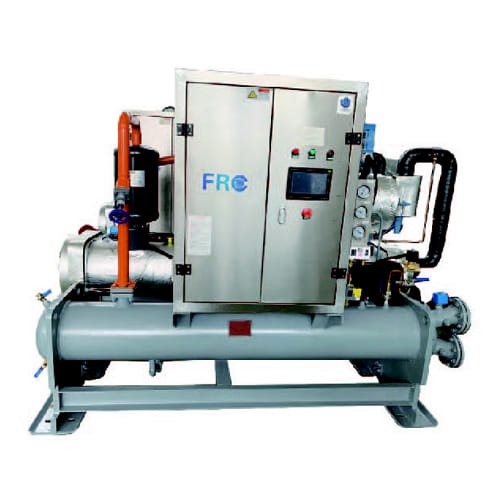 เครื่องทำความเย็นอุณหภูมิกลาง-ต่ำแบบสกรู ระบายด้วยน้ำ – Screw Water-Cooled Medium-Low Temperature Chiller